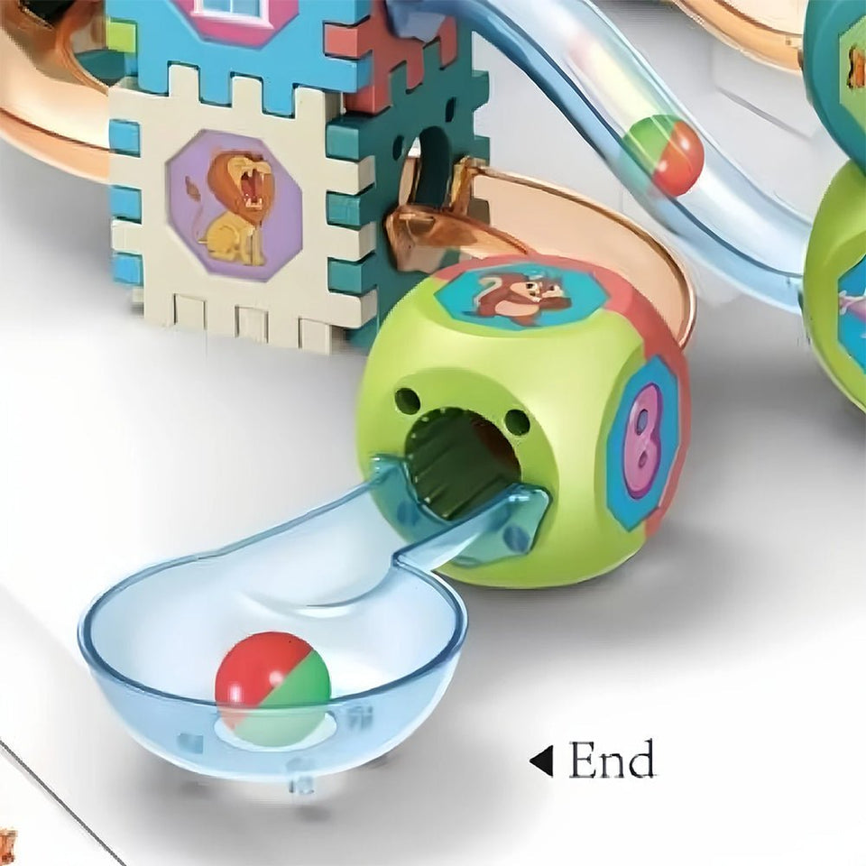 🧩 DIY Rolling Ball Track Building Blocks Set