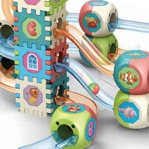 🧩 DIY Rolling Ball Track Building Blocks Set