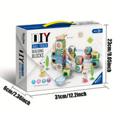 🧩 DIY Rolling Ball Track Building Blocks Set