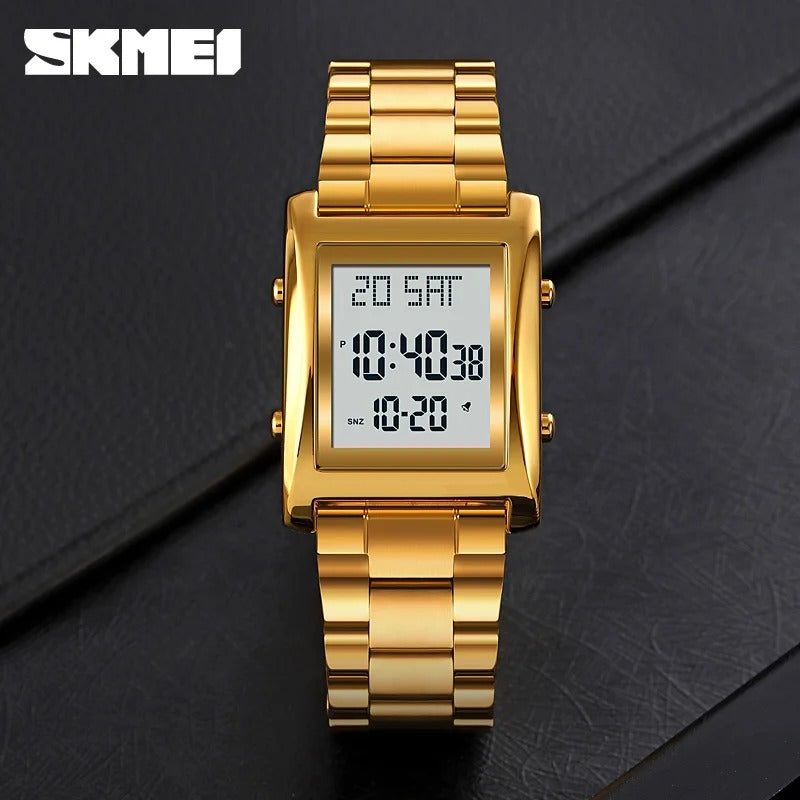 Power Brand Men's Quartz Luxury Stainless Steel Waterproof Wristwatch