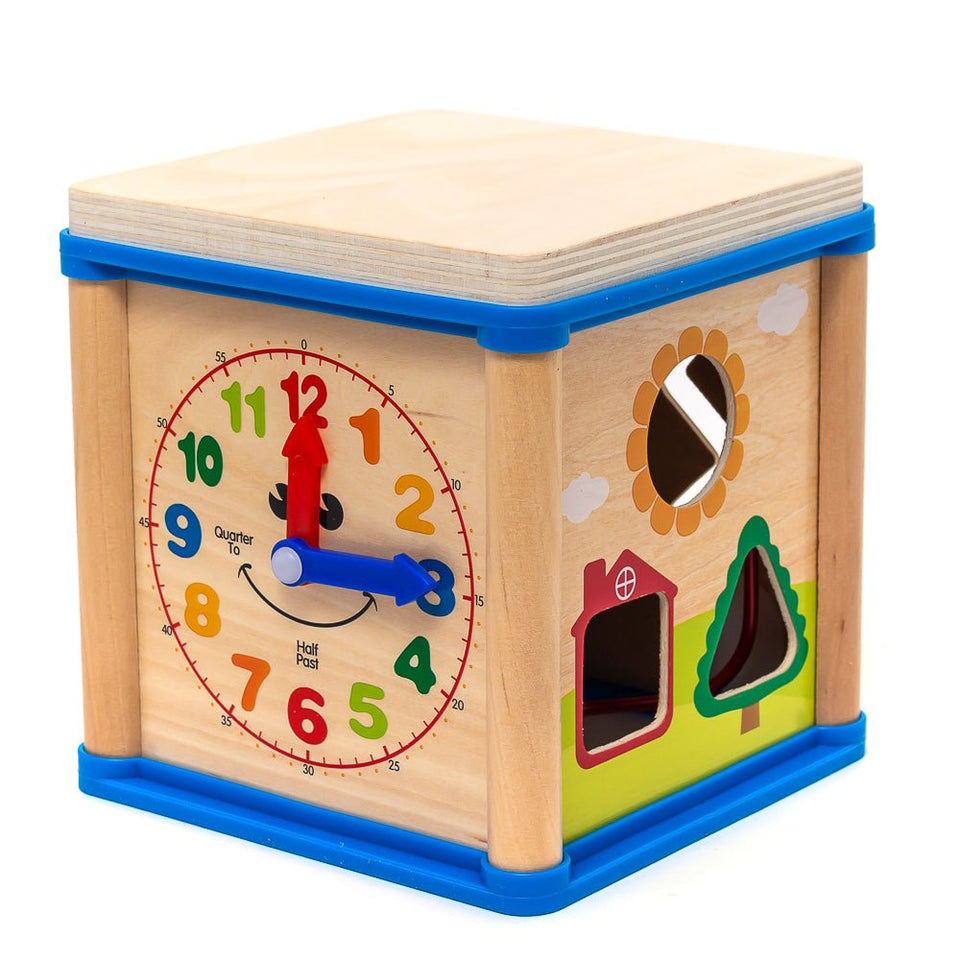 Early Education 5-in-1 Wooden Learning Cube