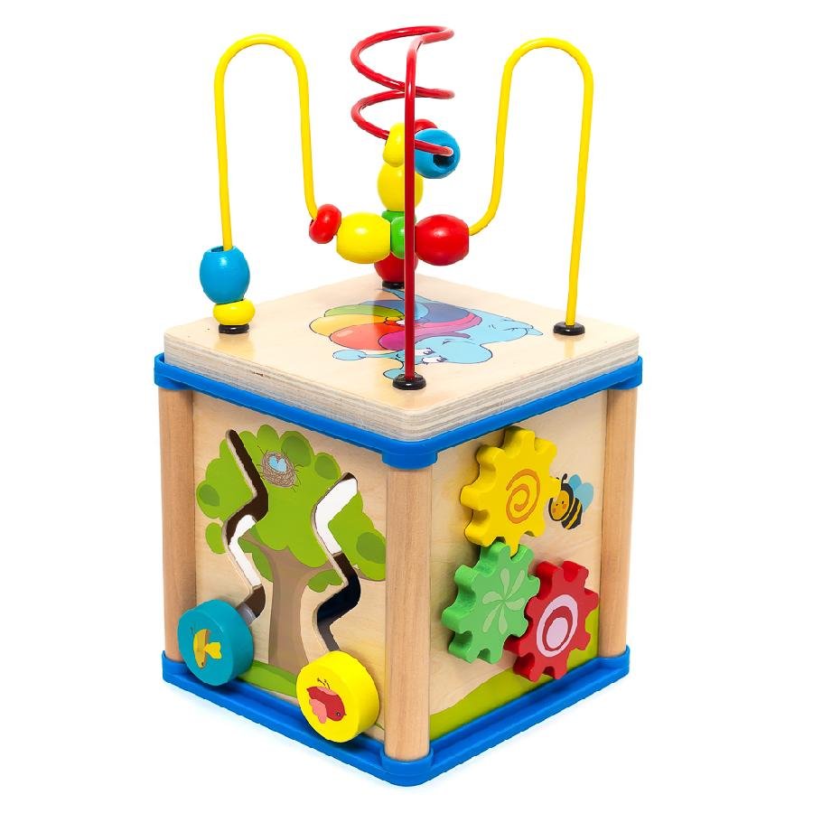 Early Education 5-in-1 Wooden Learning Cube