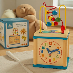 Early Education 5-in-1 Wooden Learning Cube