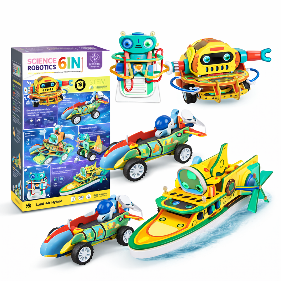 Educational 6-in-1 Robot Building Stem Kit for Kids – STEM Science Set