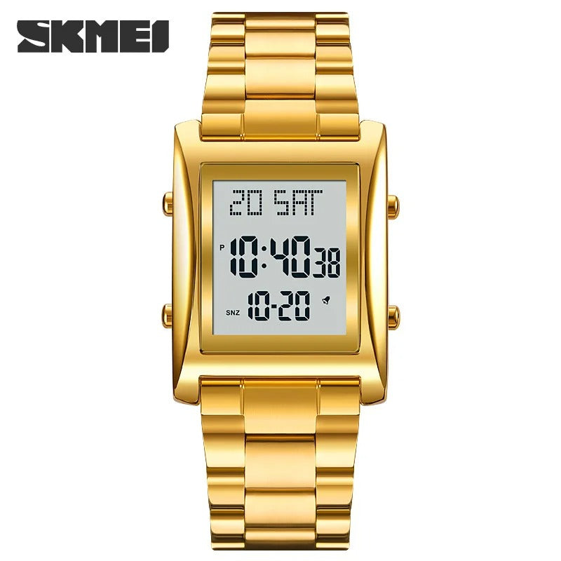 Power Brand Men's Quartz Luxury Stainless Steel Waterproof Wristwatch