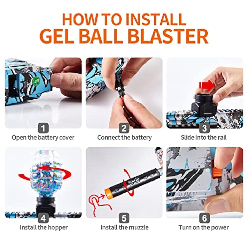 Electric Gel Blaster Water Bead Gun with Smoke Effect