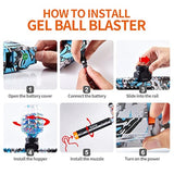 Electric Gel Blaster Water Bead Gun with Smoke Effect