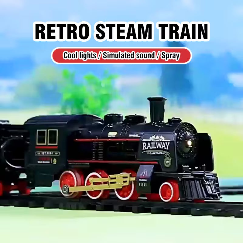 Electric Smoke Classic Train Set with Tracks & Cargo Cars