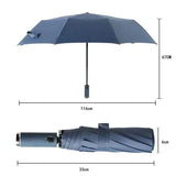 Fully automatic umbrella with rotatable LED flashlight, business wind resistant folding umbrella