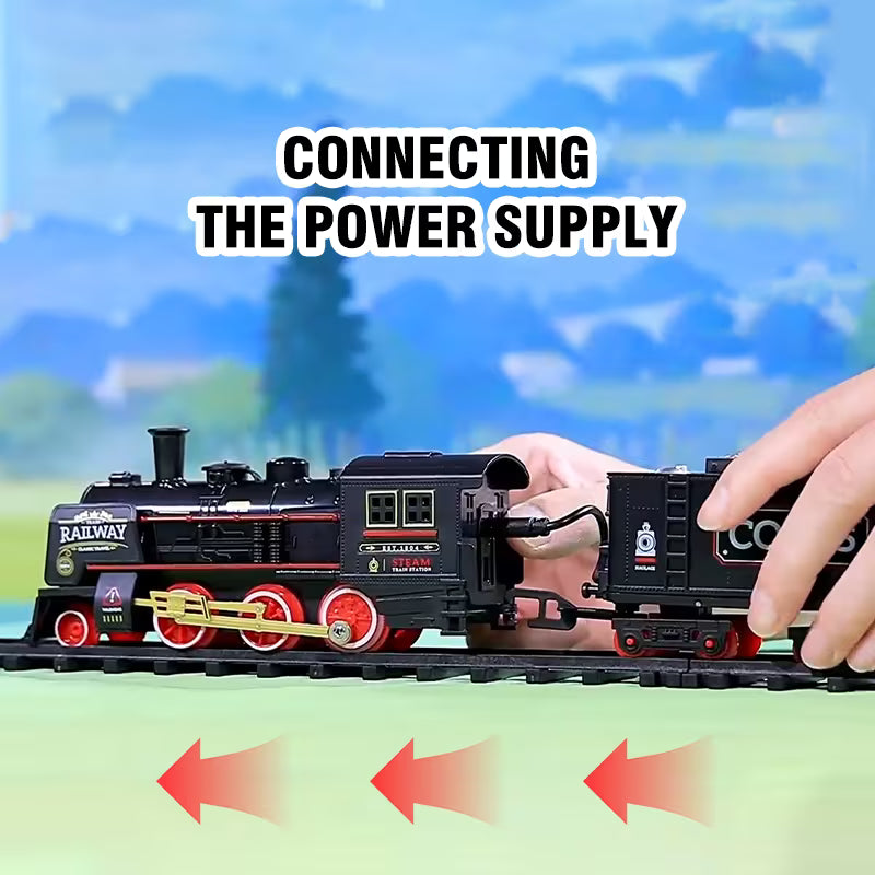 Electric Smoke Classic Train Set with Tracks & Cargo Cars