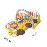 Fitness PianoBaby Activity Play Mat with Piano &Hanging Toys – Musical Tummy Time Gym