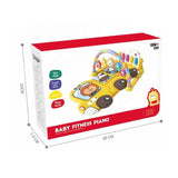 Fitness PianoBaby Activity Play Mat with Piano &Hanging Toys – Musical Tummy Time Gym