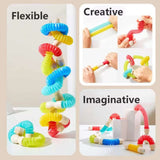 🧲 Flexible Stretchable Pop Tube Magnetic Sticks Building Set – Creative STEM Toy