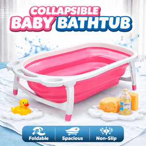 Foldable Baby Bath Tub for Newborns & Toddlers – Safe, Non-Slip, Travel-Friendly Bathtub