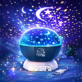 Galaxy Starry Sky Projection Night Lamp – Rotating Star Projector for Kids