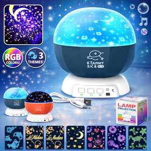 Galaxy Starry Sky Projection Night Lamp – Rotating Star Projector for Kids