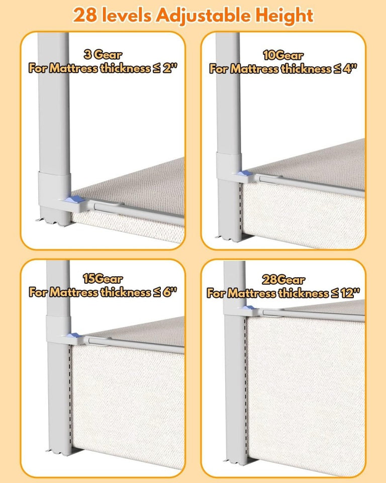 🛏️ Height Adjustable Baby Bed Rail | 6 Feet