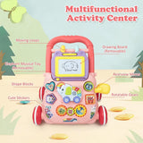 Huanger Baby Musical Walker With Dazzling Lights - Pink