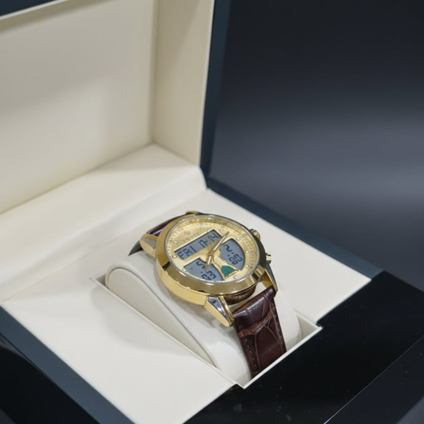 Islamic Luxury Leather Strap Wrist-Watch
