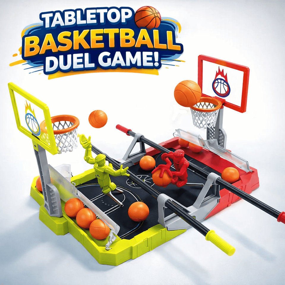 Indoor 2-in-1 Foosball & Basketball Tabletop Set