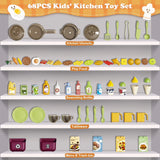 Interactive Kids Play Kitchen Set with Lights, Sounds & Spray Effects