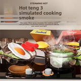 Interactive Kids Play Kitchen Set with Lights, Sounds & Spray Effects