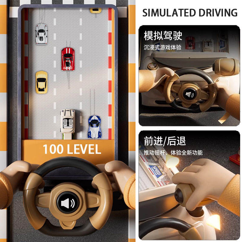 Interactive Steering Play Car – Light-Up Ride & Drive Learning Station for Kids