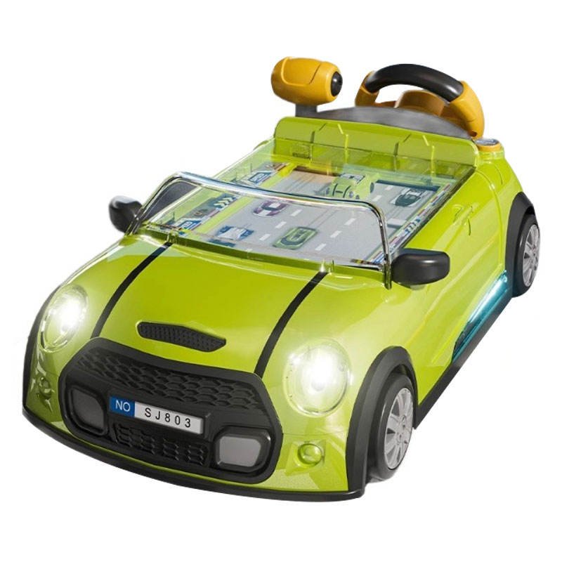 Interactive Steering Play Car – Light-Up Ride & Drive Learning Station for Kids