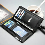 Men’s Kangroo Slim Leather Long Card Holder