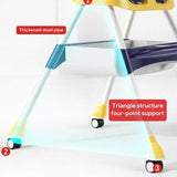 Kidilo Adjustable Baby Feeding High Chair with Tray & Wheels