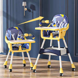 Kidilo Adjustable Baby Feeding High Chair with Tray & Wheels