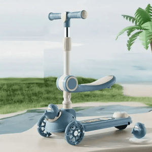 2 in 1  Kids Shark Scooty With Front Basket For Active Kids