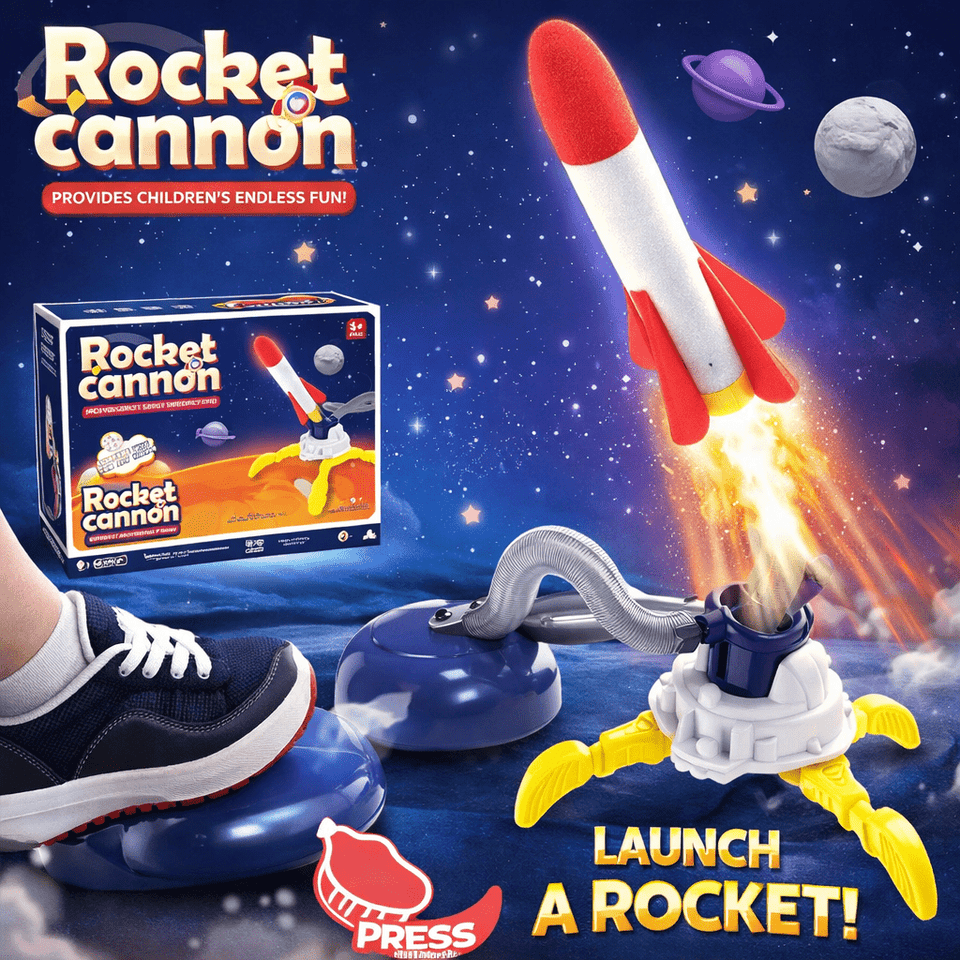Kids Air-Powered Rocket Launcher Set – Stomp &  Launch Space Adventure Kit