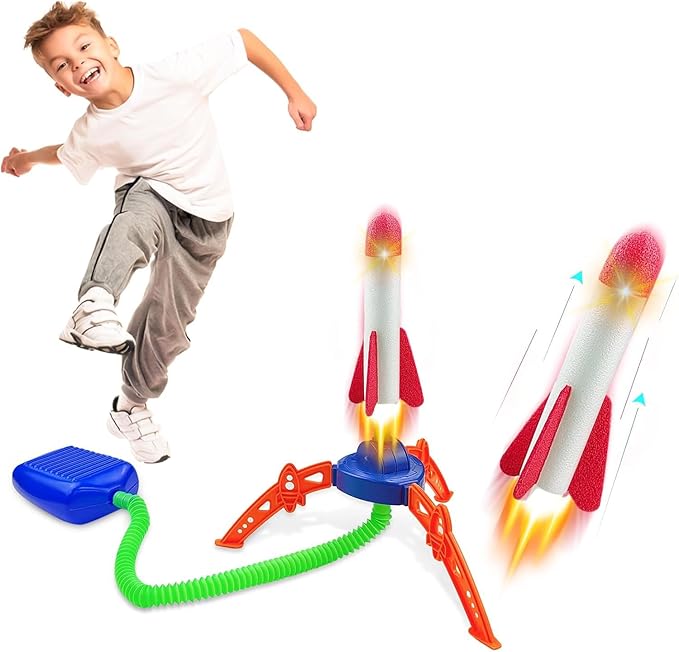 Kids Air-Powered Rocket Launcher Set – Stomp &  Launch Space Adventure Kit