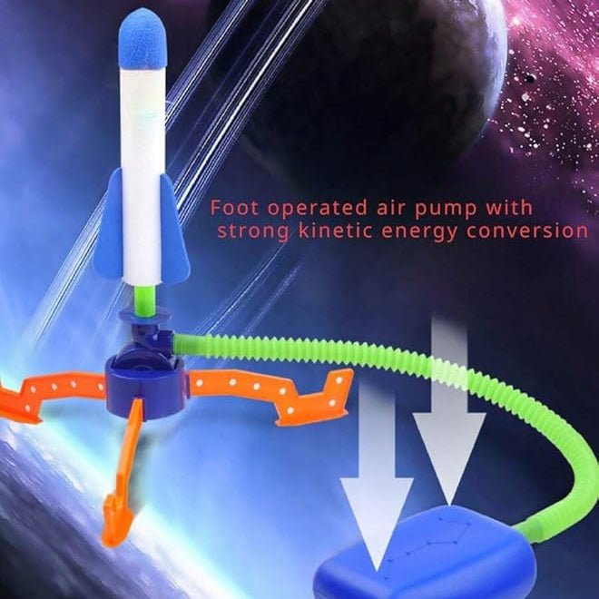 Kids Air-Powered Rocket Launcher Set – Stomp &  Launch Space Adventure Kit