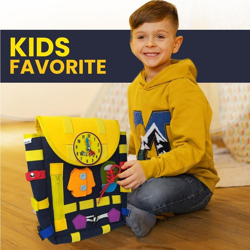 Kids Montessori Busy Board Backpack