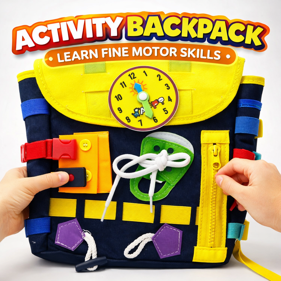 Kids Montessori Busy Board Backpack