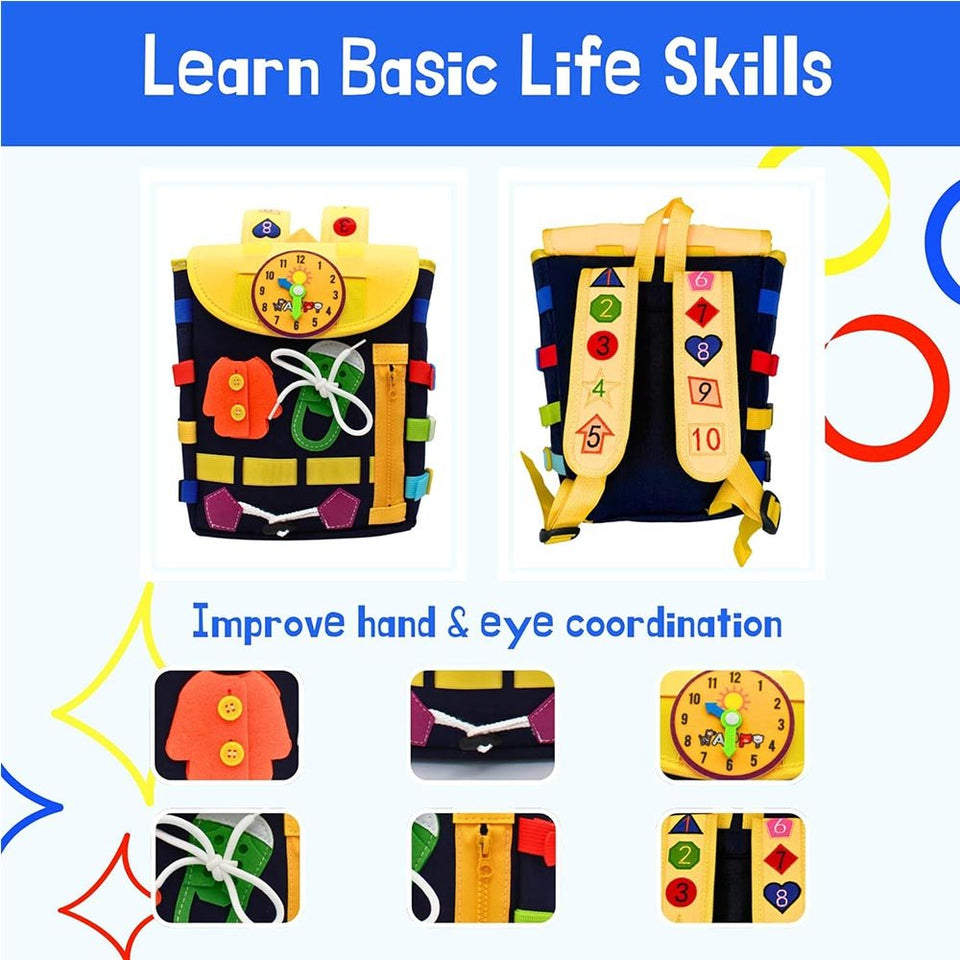 Kids Montessori Busy Board Backpack