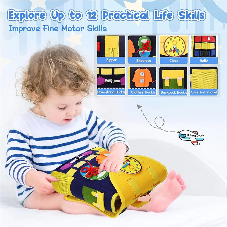 Kids Montessori Busy Board Backpack
