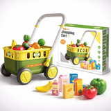 Kids Shopping Cart Trolley with Play Food