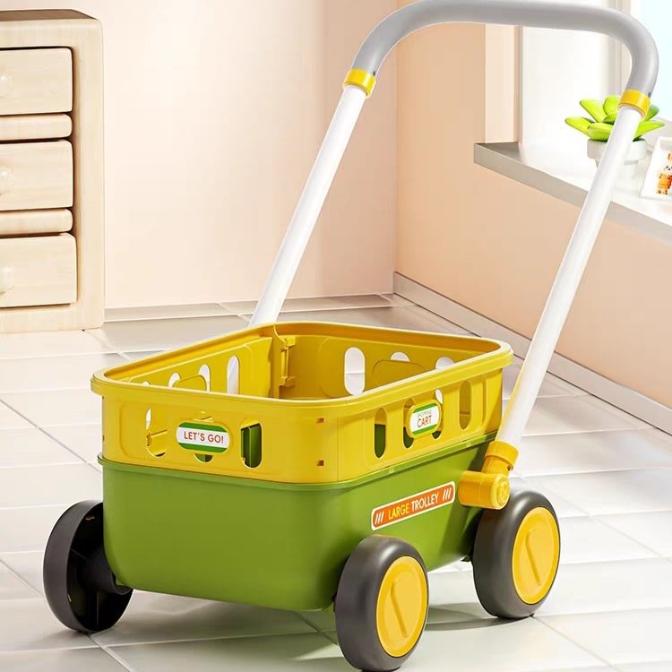 Kids Shopping Cart Trolley with Play Food