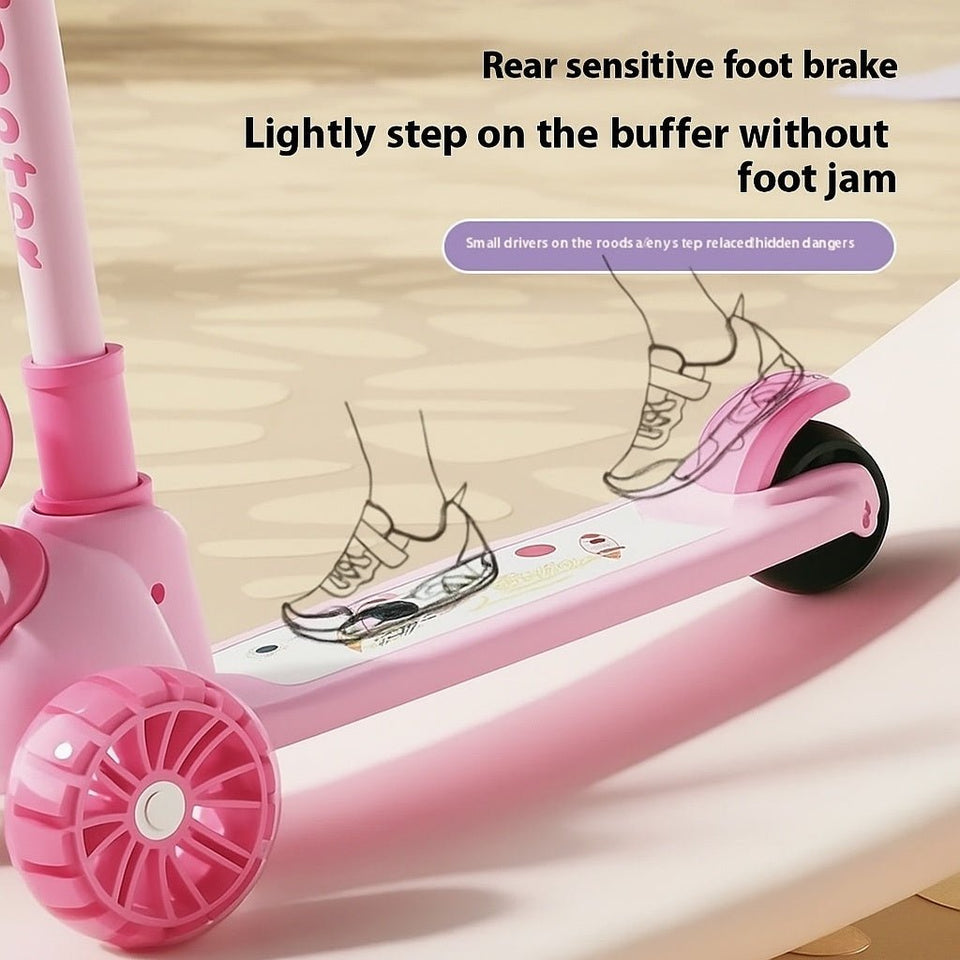 Kurumi 2-in-1 Folding Scooty