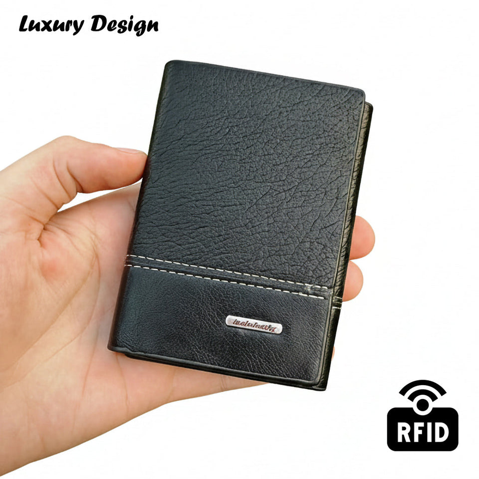 Baellery Brand Business Trifold Leather Wallet, Cardholder