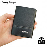 Baellery Brand Business Trifold Leather Wallet, Cardholder
