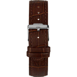 J. Leman Chronograph Luxury Leather Strap Stainless Steel Watch