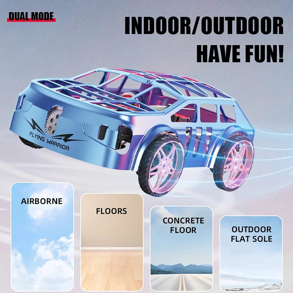 LED Hover Flying & Racing Remote Control Car – Gravity Style Remote Control Car for Kids