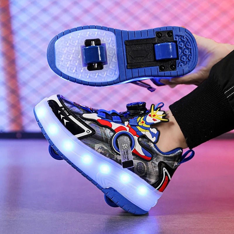 LED Light-Up Roller Skate Joggers – Flexible Activewear for Daily Movement