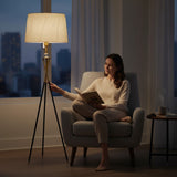 HASH-MART Lumis Arte Metallic Tripod Floor Lamp