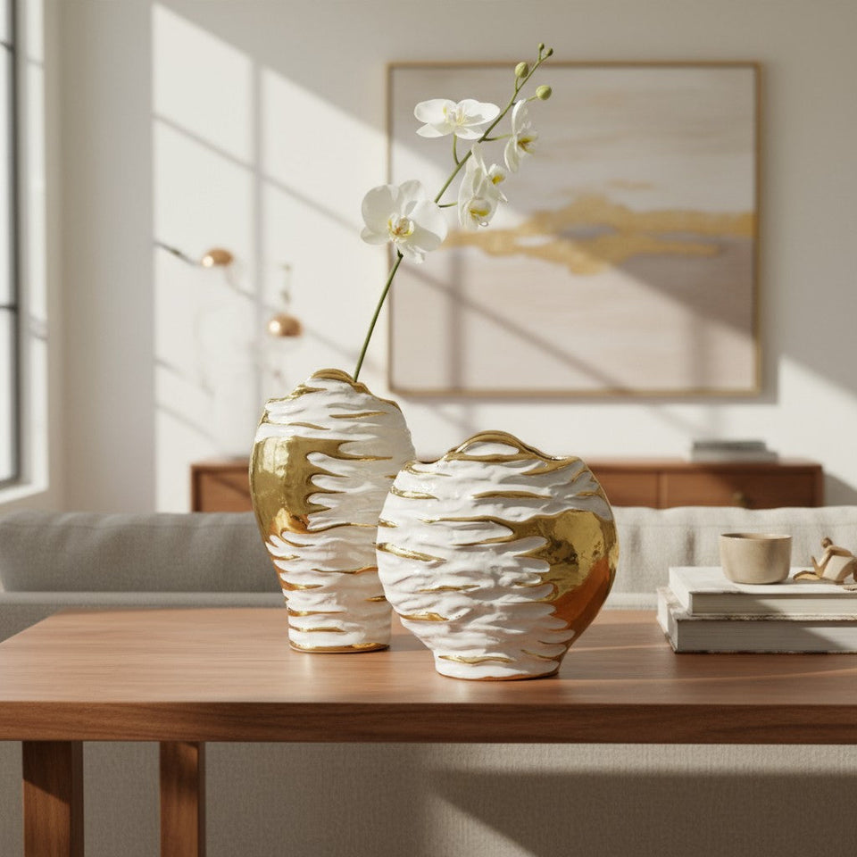 Terra Eclipse Designer Vase Pair