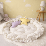 Lilac Cloud Reversible Premium Baby Round Cot & Play Mat